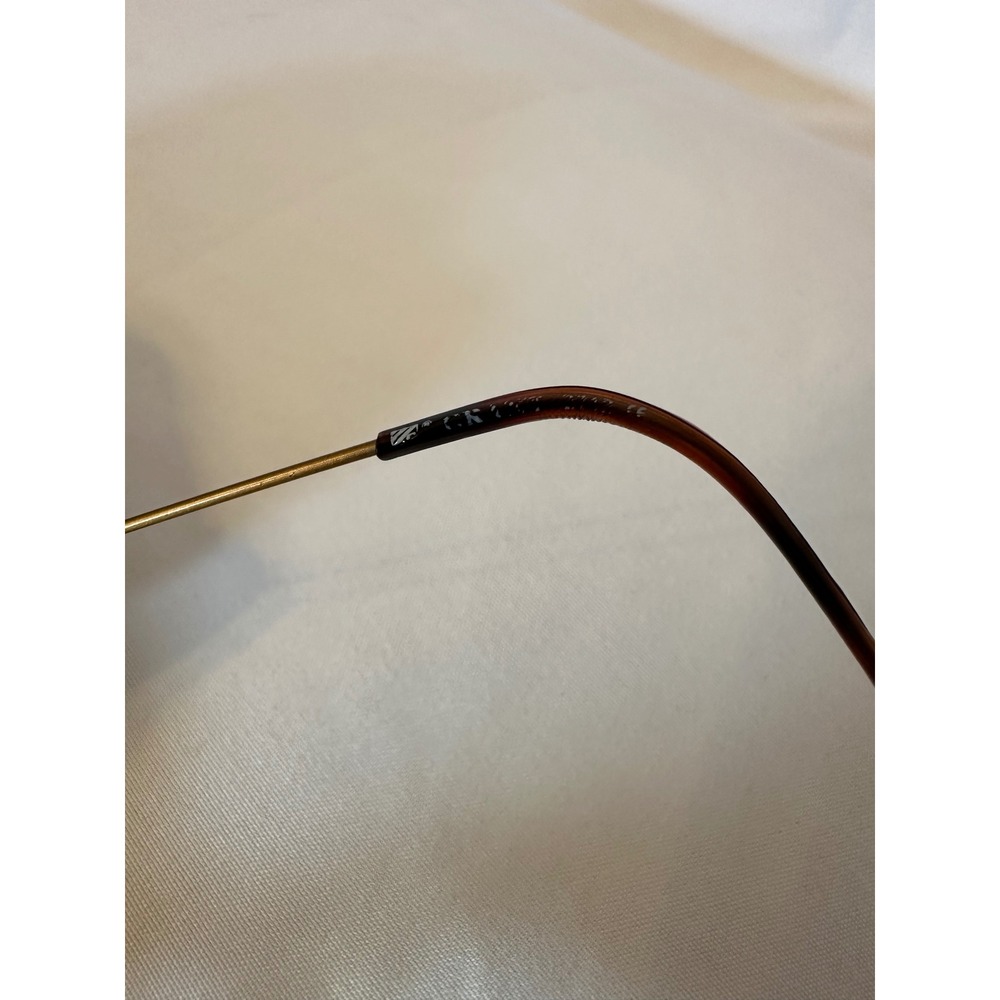 Calvin Klein Vintage Oval Eyeglasses Bronze Metal Frames Made in Italy CK 7242 - Picture 7 of 8